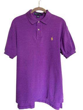 Polo by Ralph Lauren Men's Purple Short Sleeve Shirt Sz M #05